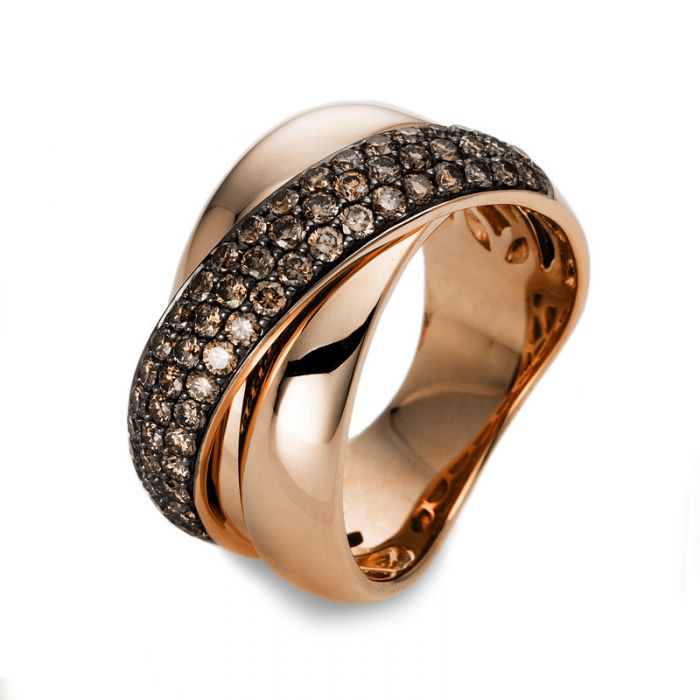 Ring 750/18K Rotgold Diamant 1.11ct.