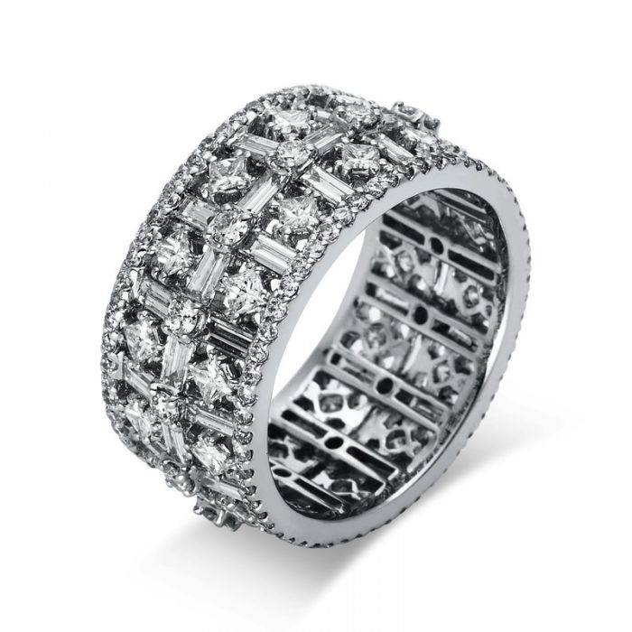 Ring 750/18K Weissgold Diamant 3.91ct.