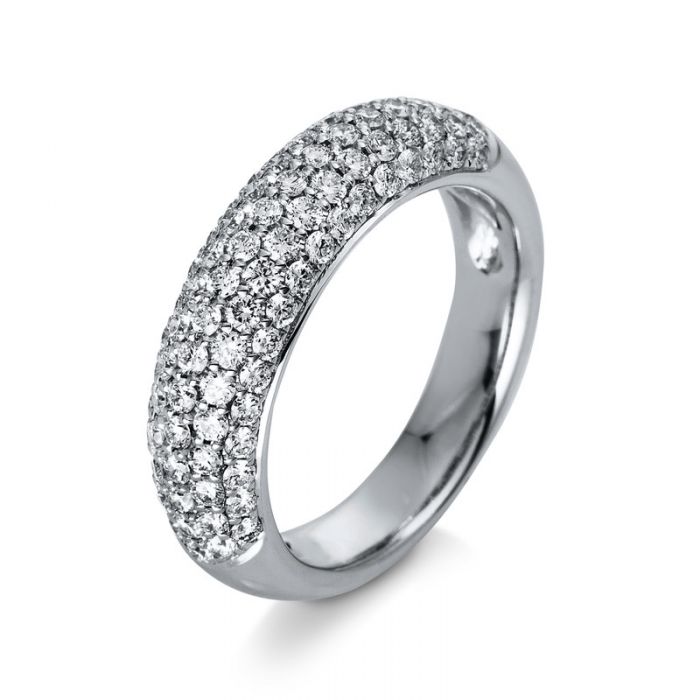 Mémoire-Ring 750/18K Weissgold Diamant 1.15ct.