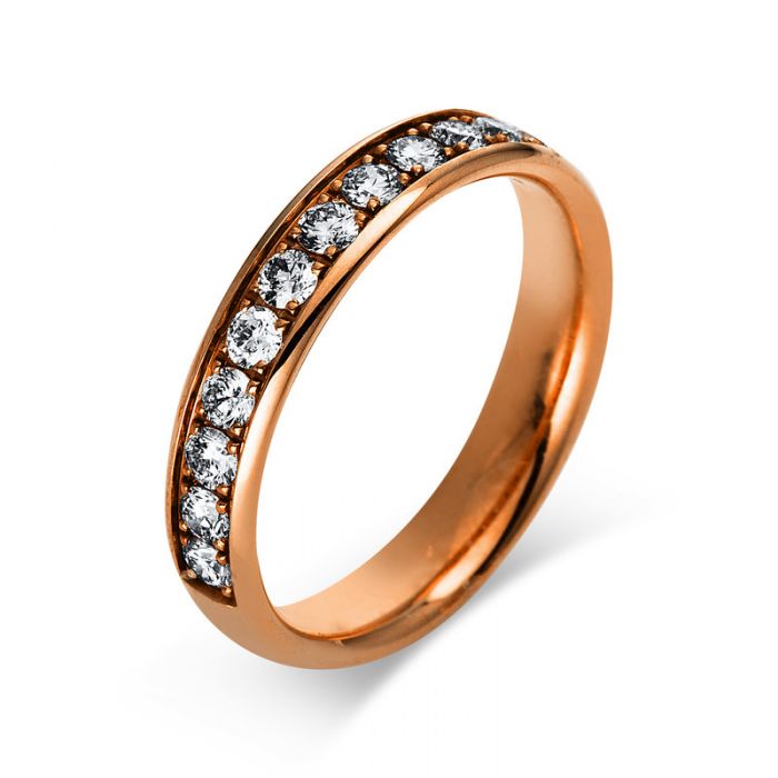 Mémoire ring 585/14K rose gold diamond 0.5ct.