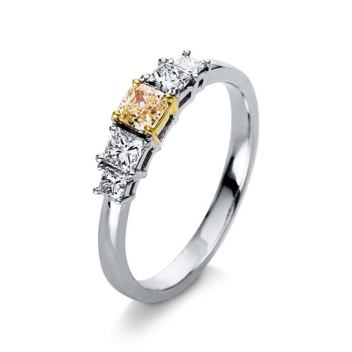 Ring 750/18K Gelbgold/Weissgold Diamant 0.7ct.
