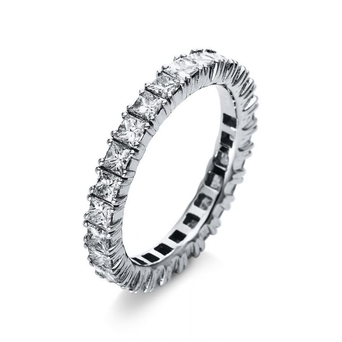 Mémoire-Ring 750/18K Weissgold Diamant 2.47ct.