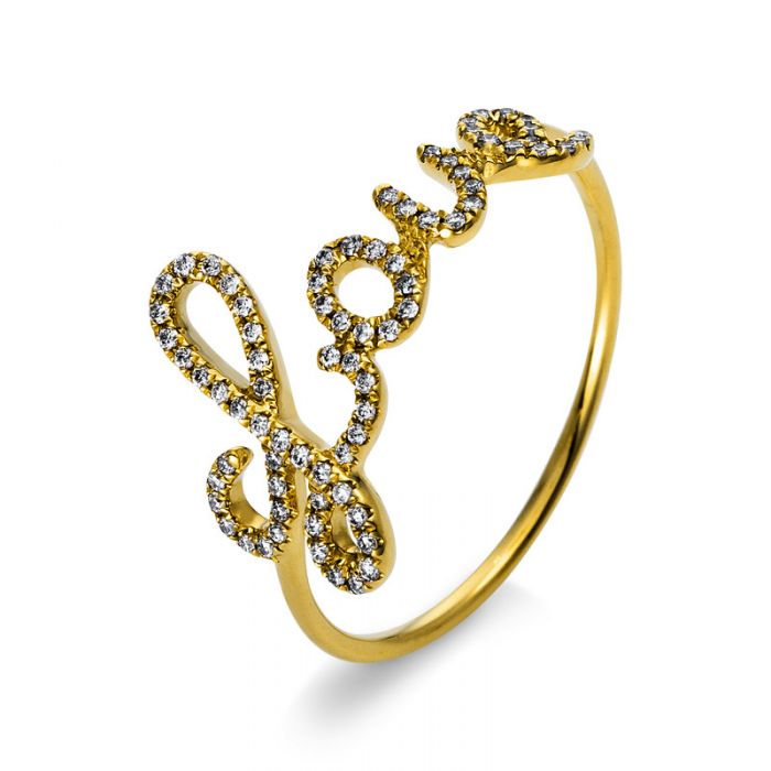 Ring 750/18K Gelbgold Love Diamant 0.16ct.
