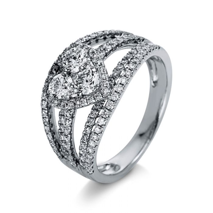 Ring 750/18K Weissgold Herz Diamant 1.34ct.