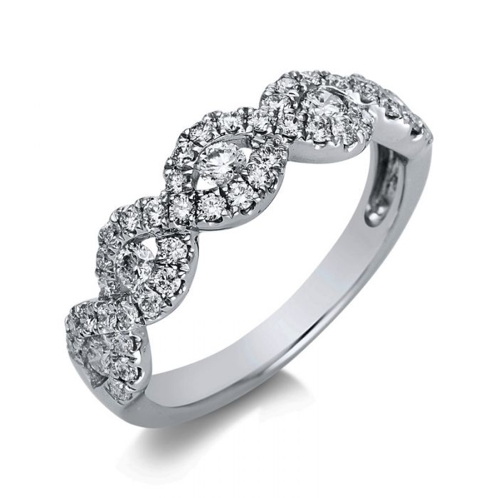 Ring 750/18K Weissgold Diamant 0.64ct.