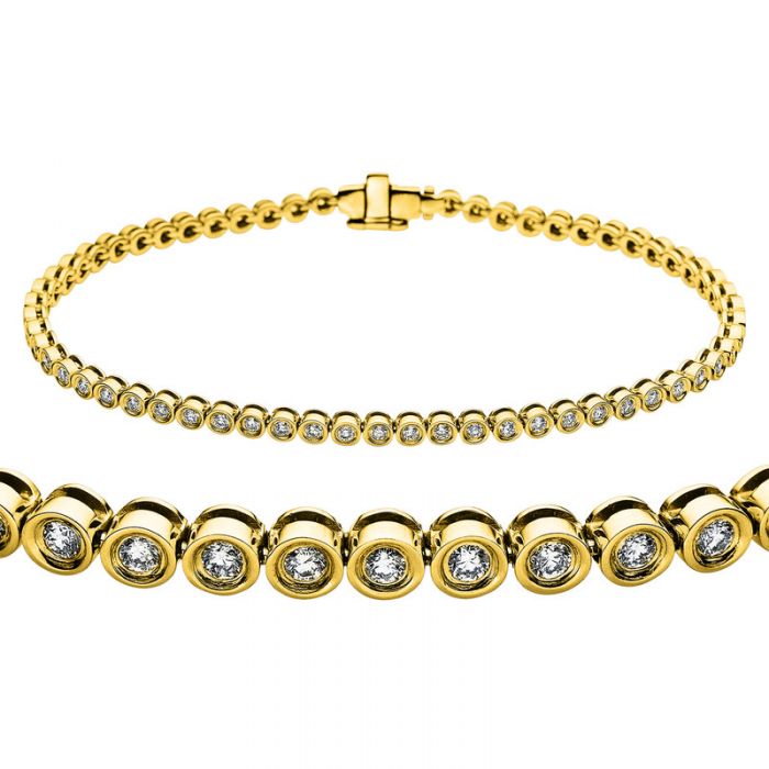 Bracelet 585/14K Gelbgold Diamant 1.16ct. 18.5 cm