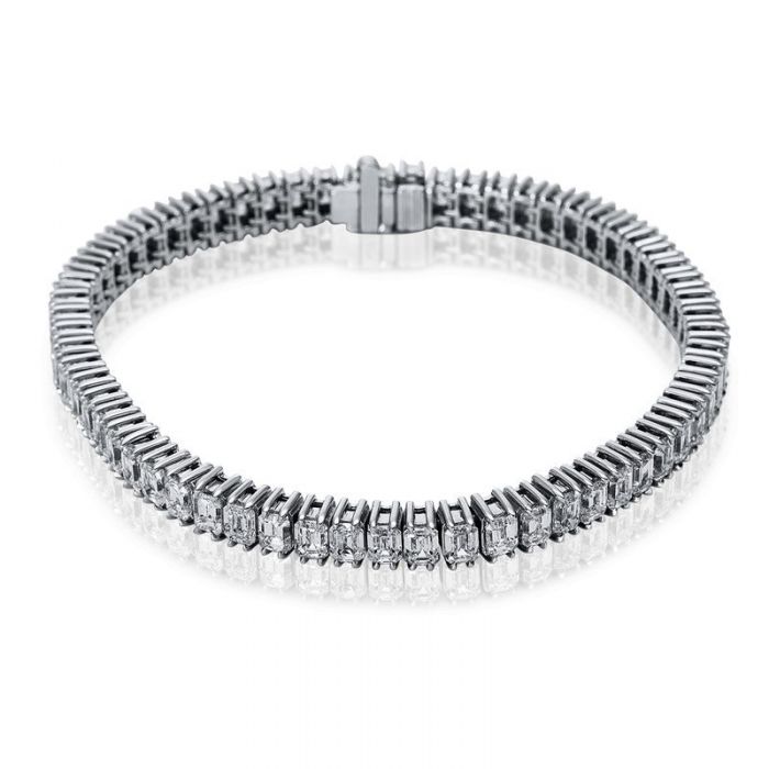 Bracelet 750/18K Weissgold Diamant 12.51ct. 