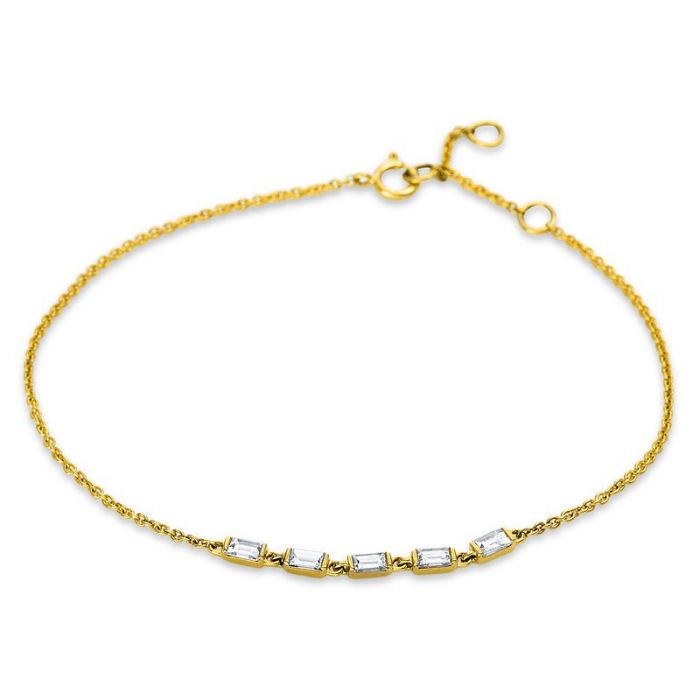 Bracelet 750/18K Gelbgold Diamant 0.39ct. 