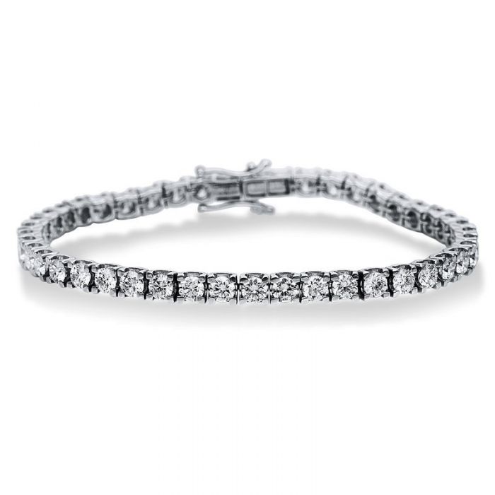 Bracelet 750/18K Weissgold Diamant 6.6ct. 17.8 cm