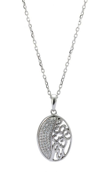 MUAU Halskette Silber 925 Zirkonia 