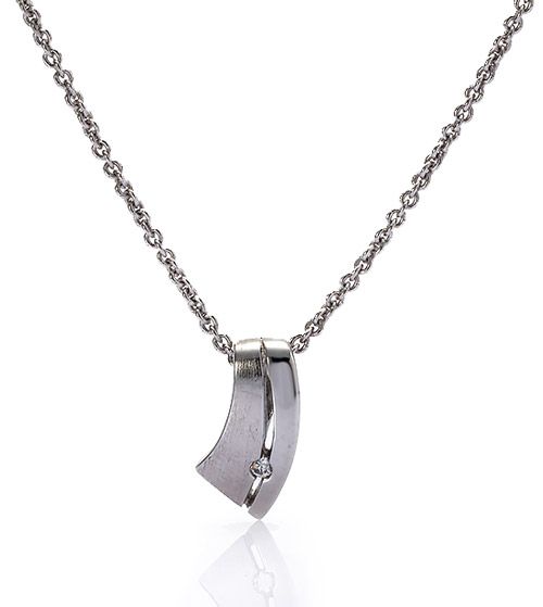 MUAU Halskette Silber 925 Zirkonia