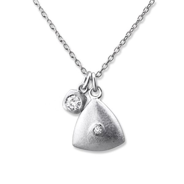 MUAU Halskette Triangle Silber 925 Zirkonia