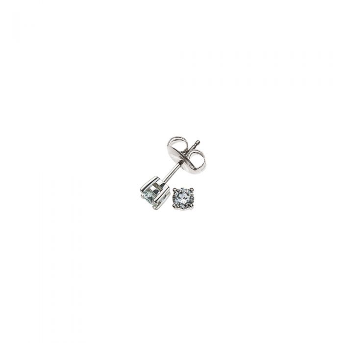 Solitaire earrings 4-handle setting white gold 750 diamonds 0.16ct. 3.5mm